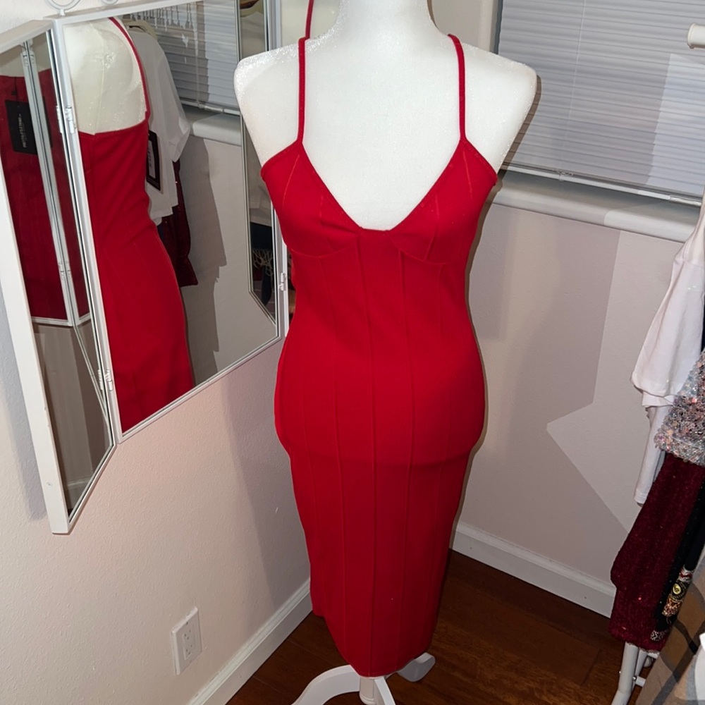 Red bandage dress